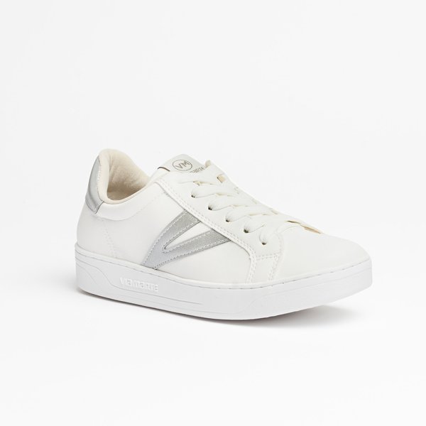Tênis Casual Feminino Via Marte 64002 Branco/prata