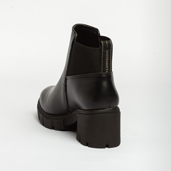 Via Marte Bota Coturno Preta Salto Baixo Bota Feminina Via Marte