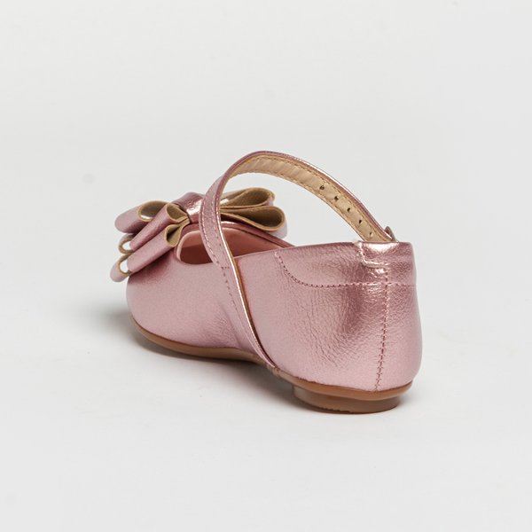 Sapatilha Infantil Feminina Molekinha 20831122 Em Napa Metalizada