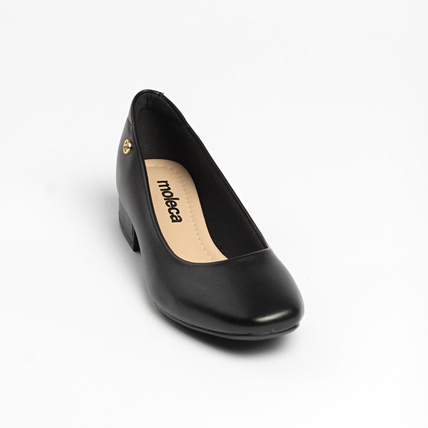 Sapato Feminino Moleca 5795101 em Napa Sintética Preto