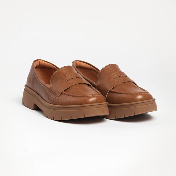 Mocassim Loafer Vizzano 1422100 Tratorado Caramelo