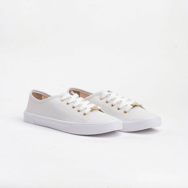 Tênis Moleca 5296510 Branco Dourado