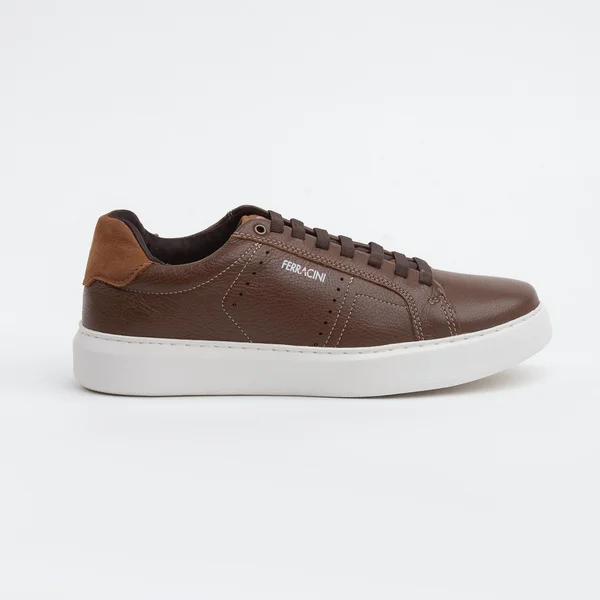 Sapato Casual Ferracini 7316-683e Couro Tabaco