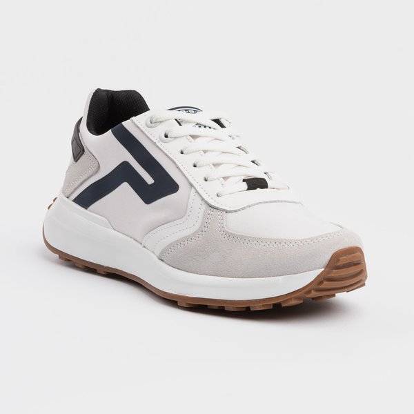 Sapato Casual Masculino Pegada 110706 em Couro Tecido Branco