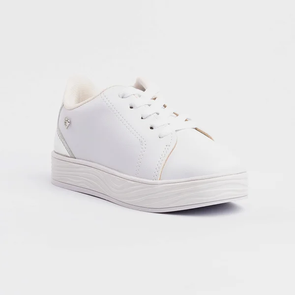 Tênis Infantil Feminino Molekinha 25201738 Branco Prata