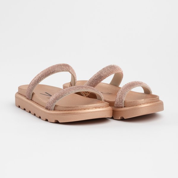 Sandália Papete Flatform Vizzano 6459310 Ouro Rosado