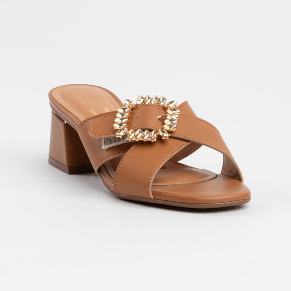 Tamanco Vizzano 6428140 Salto Bloco Camel