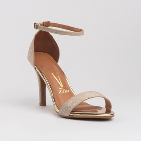 Sandália Vizzano 6249452 Salto Fino Alto Dourada - Main Image