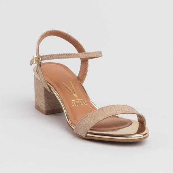 Sandália Feminina Vizzano 6291900 em Glitter Dourada