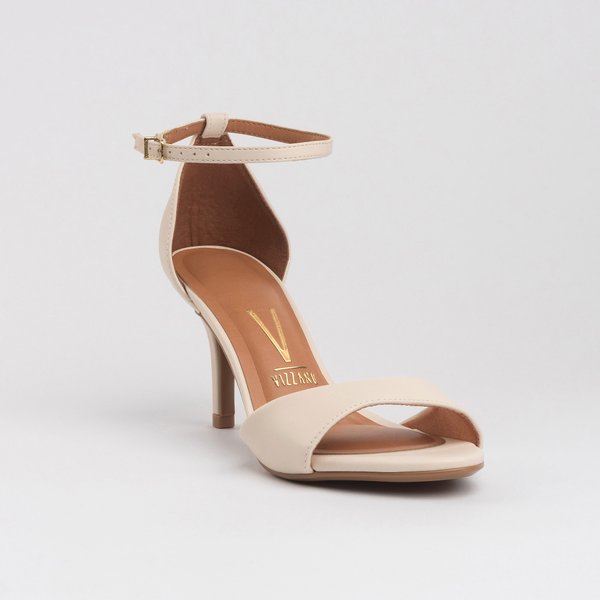 Sandália Branca Sandalia Salto Grosso Medio Vizzano Sandália