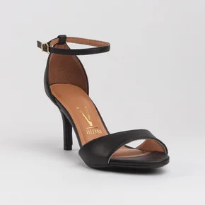 Sandália Vizzano 6524100 Salto Médio Fino Preta