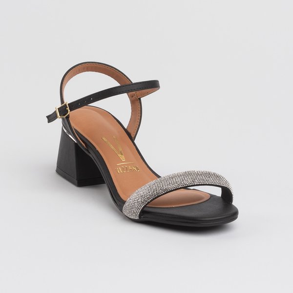 Sandália Vizzano Sandalia Preta LaÃ§o Sandália Social Vizzano