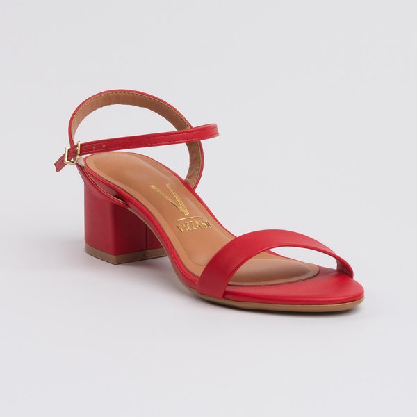 Sandália Vizzano 6291900 Salto Bloco Vermelha - Main Image