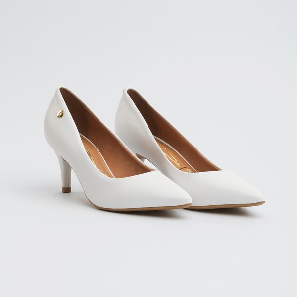 Scarpin Vizzano 1185702 Salto Fino Médio Branco