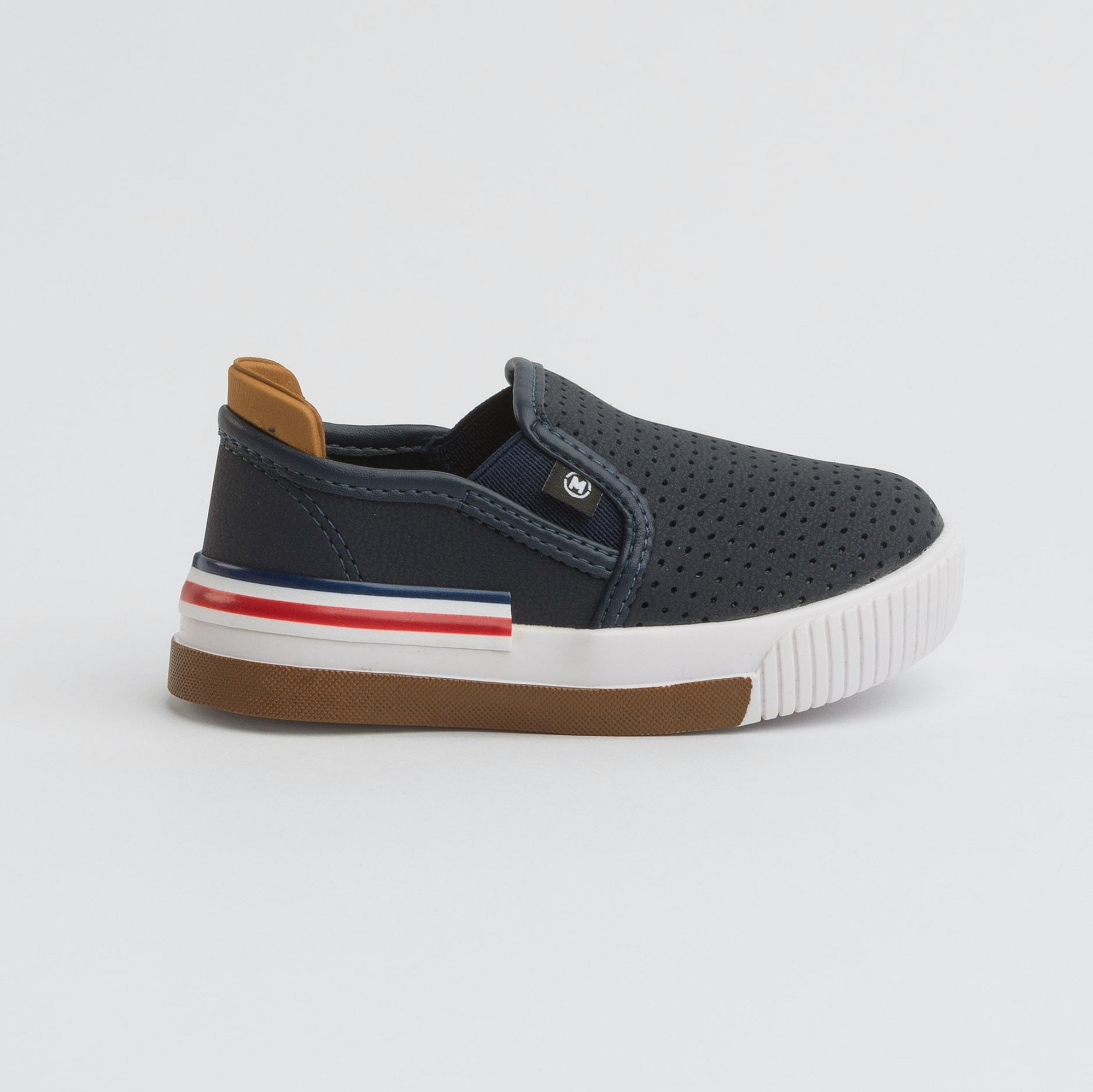 h.m.01050622さん10-24-8 Tênis Slip on Molekinho 2615100 Marinho Caramelo