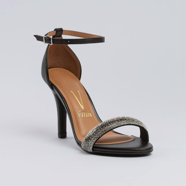 Sandália Vizzano Salto Grosso Sapato De Veludo Vizzano Sandália