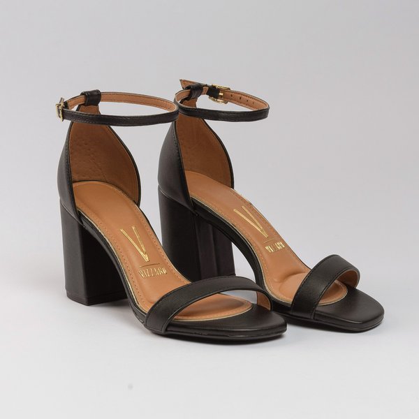 Sandálias Sapato De Salto Preto Fechado Sandália Vizzano Salto