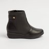 03 bota modare ultraconforto plataforma cano curto preto