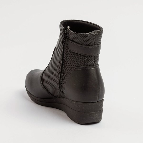 04 bota modare ultraconforto plataforma cano curto preto