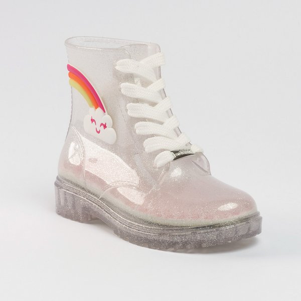 Glitter Bota De Chuva Transparente Galocha Bota Infantil INF047