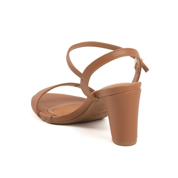 Sandália Vizzano 6262474 Salto Bloco Camel